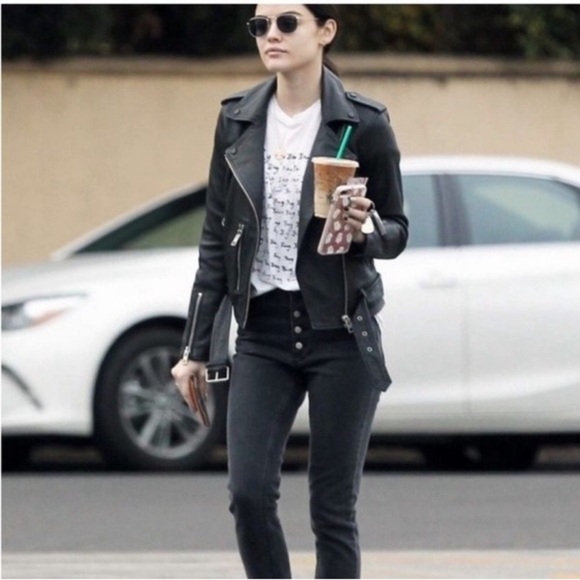 Anine Bing Frida Jeans Charcoal Sz 25 Edgy Grunge RockerChic - Picture 2 of 15